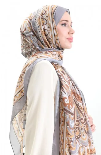 Etnik Desen soft Şal 70295-17 Vizon Hardal