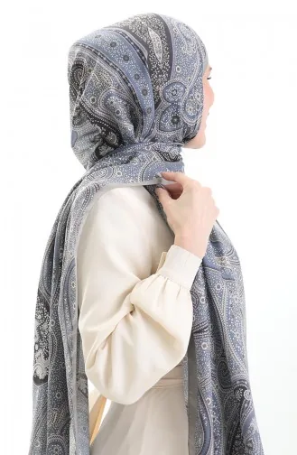 Châle En Coton à Motifs Karaca 82001-08 Beige Foncé Indigo 82001-08