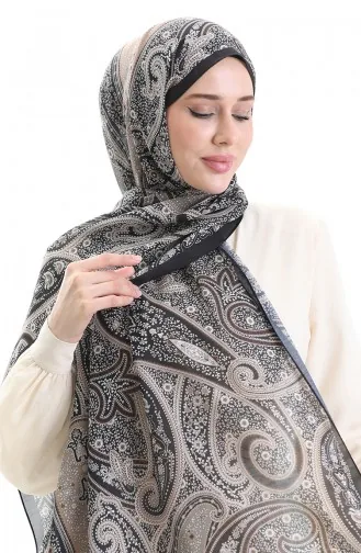 Châle En Coton à Motifs Karaca 82001-09 Noir Or 82001-09