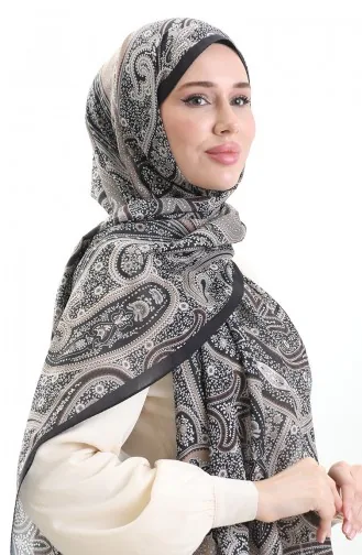 Châle En Coton à Motifs Karaca 82001-09 Noir Or 82001-09