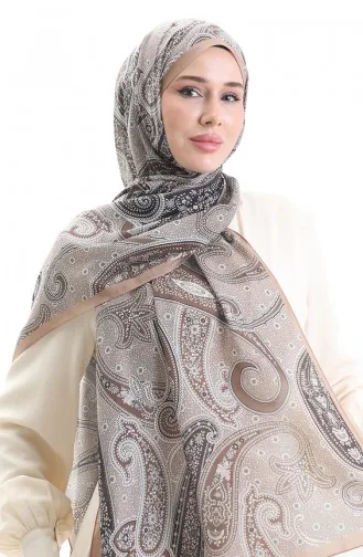 Karaca Desenli Cotton Şal 82001-12 Karamel