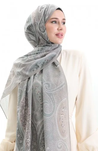 Karaca Desenli Cotton Şal 82001-13 Toprak Yeşil