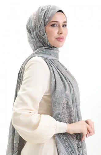 Karaca Desenli Cotton Şal 82001-13 Toprak Yeşil