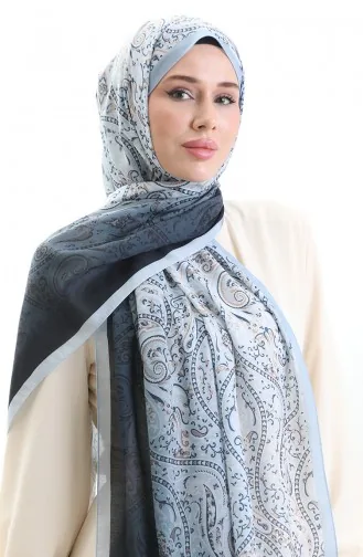 Châle En Coton à Motifs Karaca 82003-02 Bleu Bébé Bleu Marine 82003-02