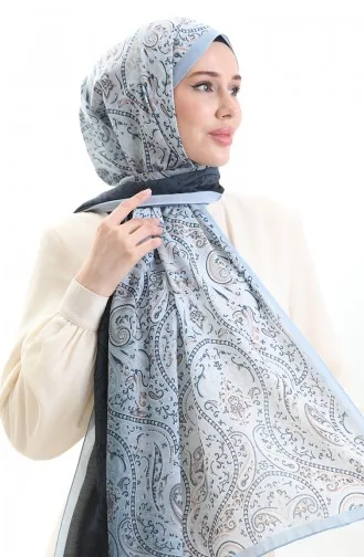 Châle En Coton à Motifs Karaca 82003-02 Bleu Bébé Bleu Marine 82003-02