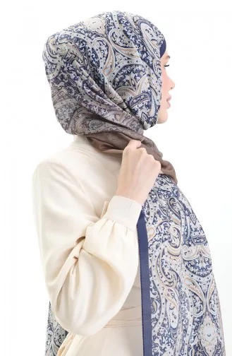 Karaca Desenli Cotton Şal 82003-07 Kahverengi Mor