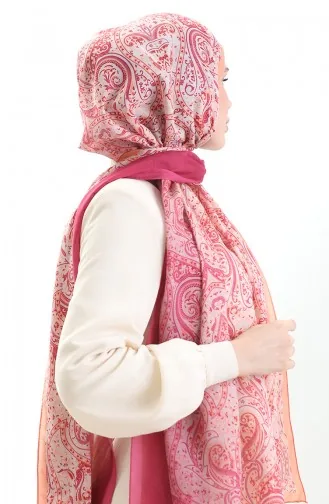 Karaca Desenli Cotton Şal 82003-09 Pudra Turuncu