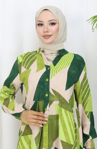 Smaragdgrün Hijab Kleider 5580-01
