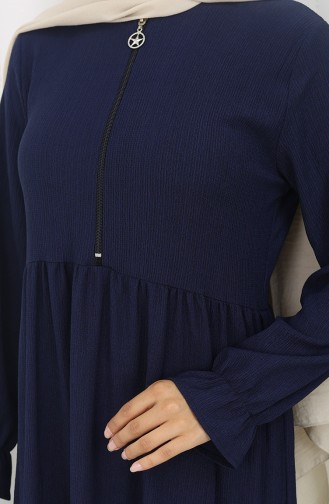Dunkelblau Hijab Kleider 6999-01