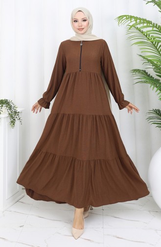 فستان بُني 6999-03