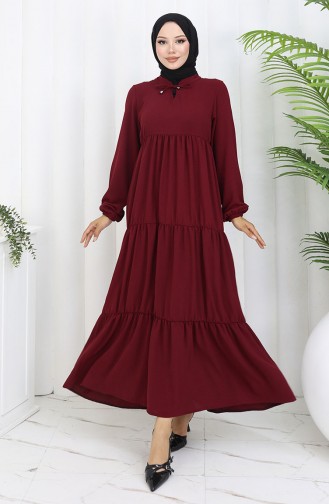 Robe Hijab Bordeaux 4909-01