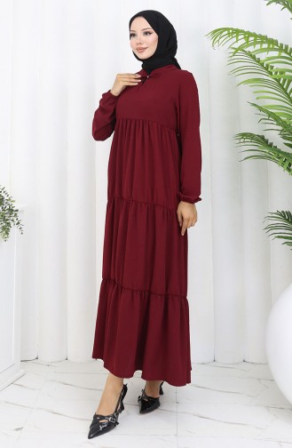 Robe Hijab Bordeaux 4909-01