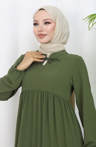 Khaki Hijab Kleider 4909-03