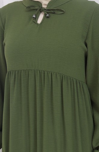 Khaki Hijab Kleider 4909-03