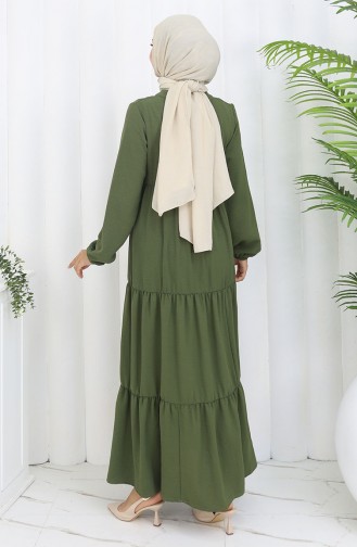 Khaki Hijab Kleider 4909-03