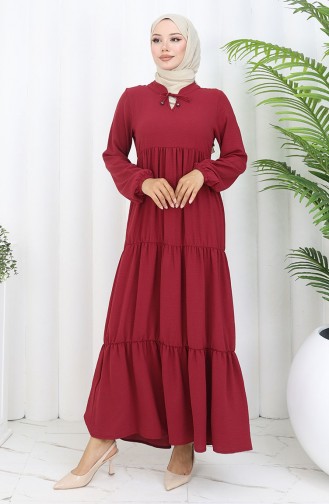 Red Hijab Dress 4909-05