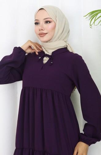Plum Hijab Dress 4909-07
