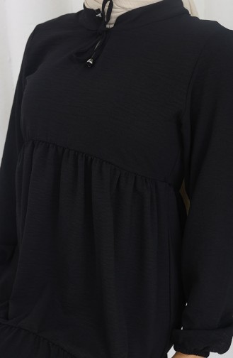 Schwarz Hijab Kleider 4909-10