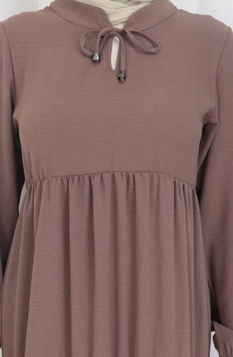 Milk Coffee Hijab Dress 4909-11