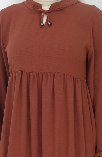 Tan Hijab Dress 4909-12