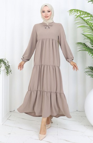 Mink Hijab Dress 4909-14