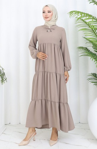 Mink Hijab Dress 4909-14