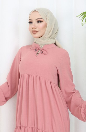 Robe Hijab Rose Orange pâle 4909-15