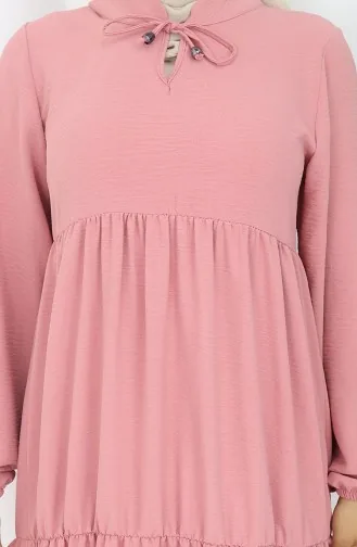 Peach Pink Hijab Dress 4909-15