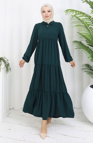 Smaragdgrün Hijab Kleider 4909-16
