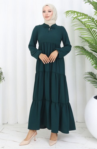Smaragdgrün Hijab Kleider 4909-16