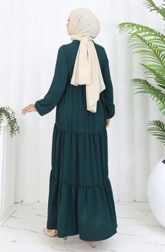Smaragdgrün Hijab Kleider 4909-16