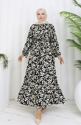 Black Hijab Dress 2083-05