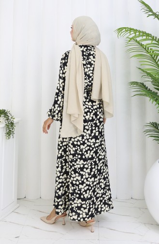 Black Hijab Dress 2083-05