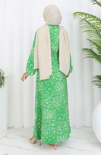 Green Hijab Dress 2084-04