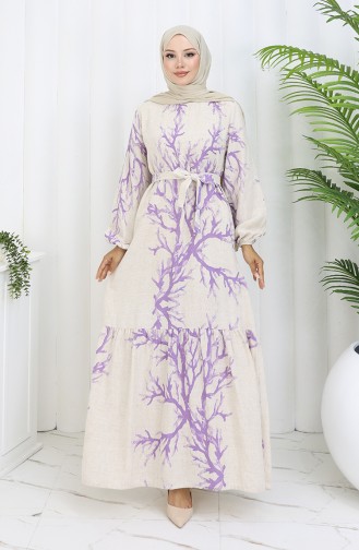 Beige İslamitische Jurk 2087-03