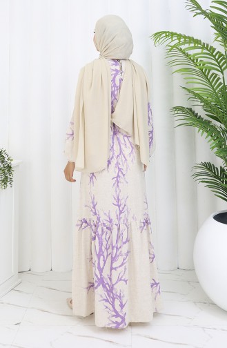 Beige İslamitische Jurk 2087-03