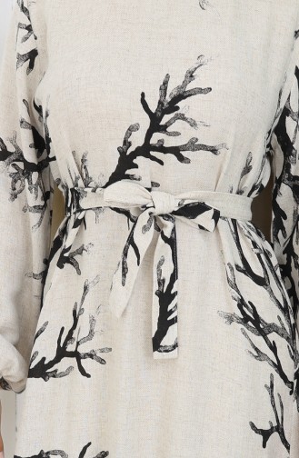 Beige İslamitische Jurk 2087-04