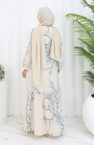 Beige İslamitische Jurk 2087-05