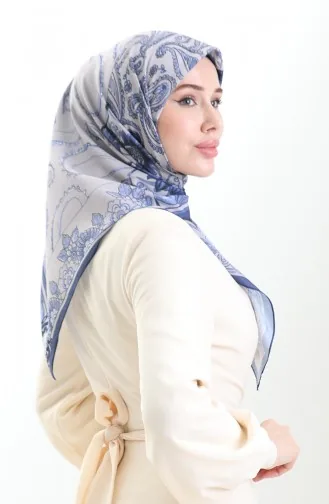 Etnisch Patroon Zachte Sjaal 90200-04 Marineblauw 90200-04