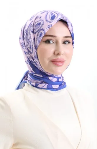 Etnik Desen Soft Eşarp 90200-05 Saks