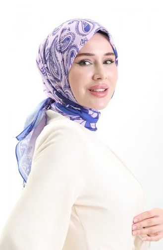 Etnik Desen Soft Eşarp 90200-05 Saks