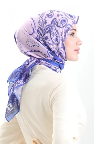 Etnik Desen Soft Eşarp 90200-05 Saks