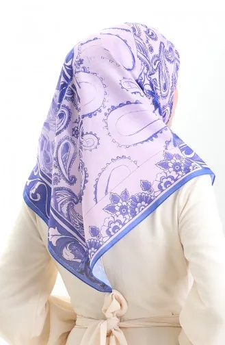 Etnik Desen Soft Eşarp 90200-05 Saks