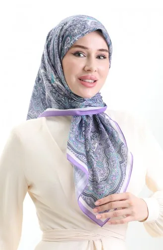 Ethnic Pattern Soft Scarf 90201-01 Lilac 90201-01