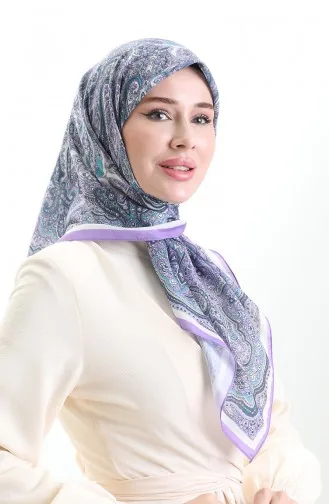 Ethnic Pattern Soft Scarf 90201-01 Lilac 90201-01