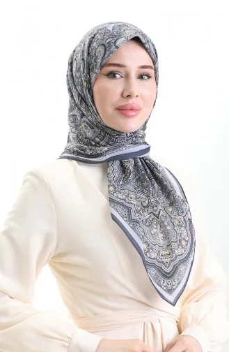 Ethnic Pattern Soft Scarf 90201-02 Anthracite 90201-02