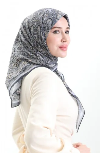 Ethnic Pattern Soft Scarf 90201-02 Anthracite 90201-02
