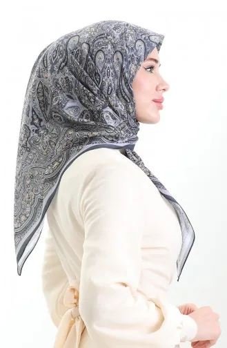 Ethnic Pattern Soft Scarf 90201-02 Anthracite 90201-02