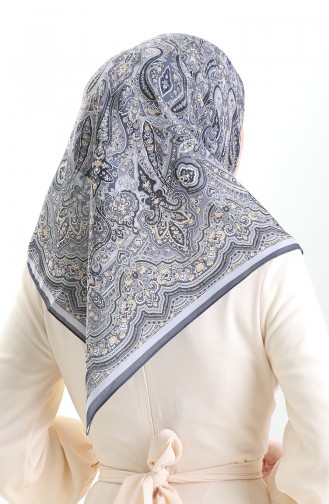 Etnik Desen Soft Eşarp 90201-02 Antrasit