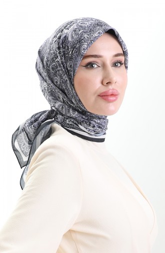 Etnik Desen Soft Eşarp 90201-03 Siyah